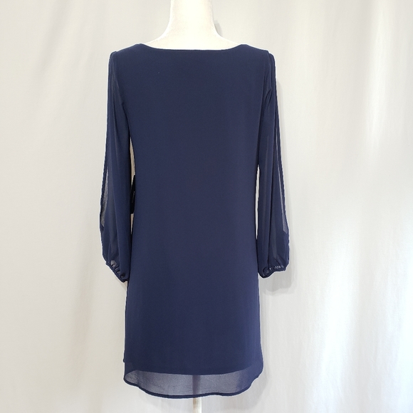 NEW- Lulus Shifting Dears Long Sleeve Dress - Picture 5 of 8